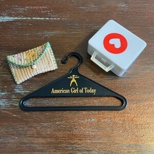 American Girl & Batat Dolls Accessories Hanger , Wallet & Doctors Suitcase
